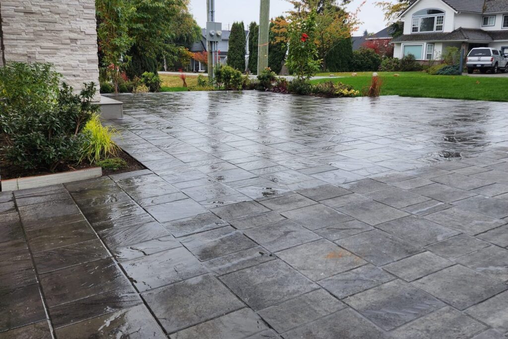 paver driveway garden landscape