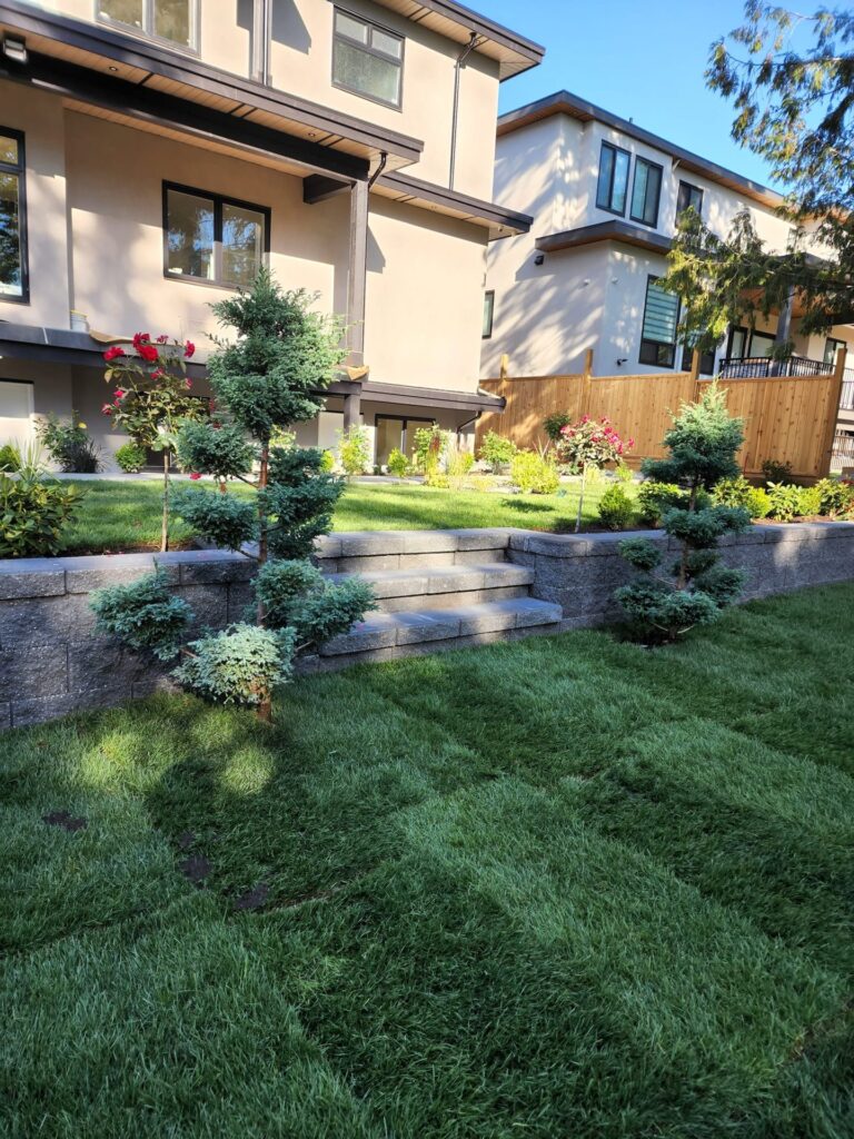 service retaining wall